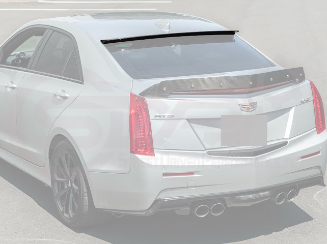 2013-2018 Cadillac ATS ATS-V Sedan Carbon Fiber Rear Roof Top Window Spoiler